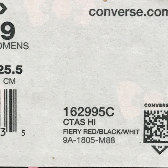 Converse CTAS Hi X Hello Kitty Red Shoes - Picture 8 of 8